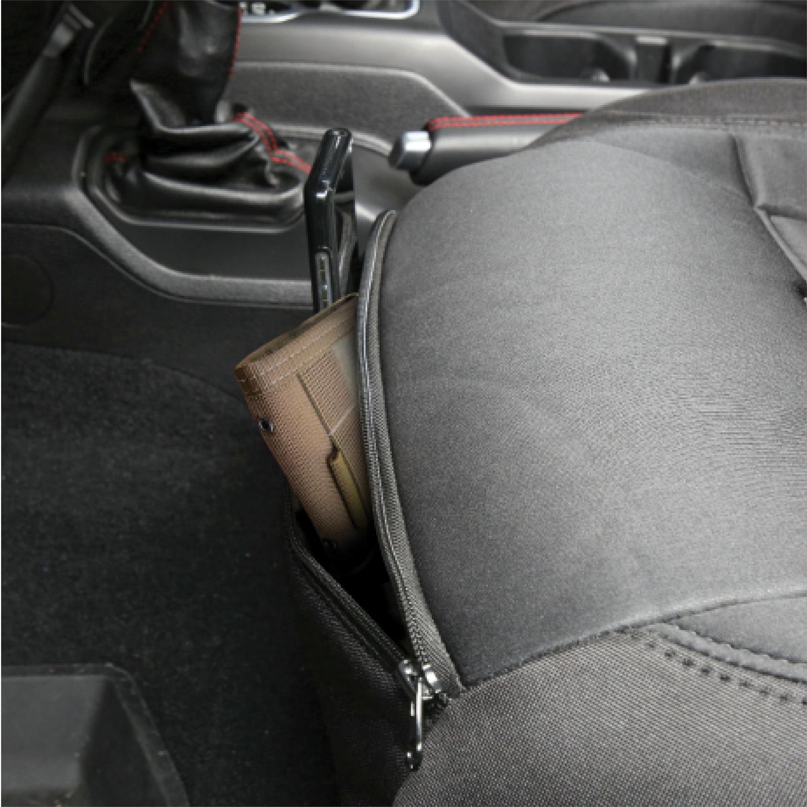 Gen2 Neoprene Front and Rear Seat Cover Kit Black/Black 2020-2023 Jeep Gladiator Smittybilt-3