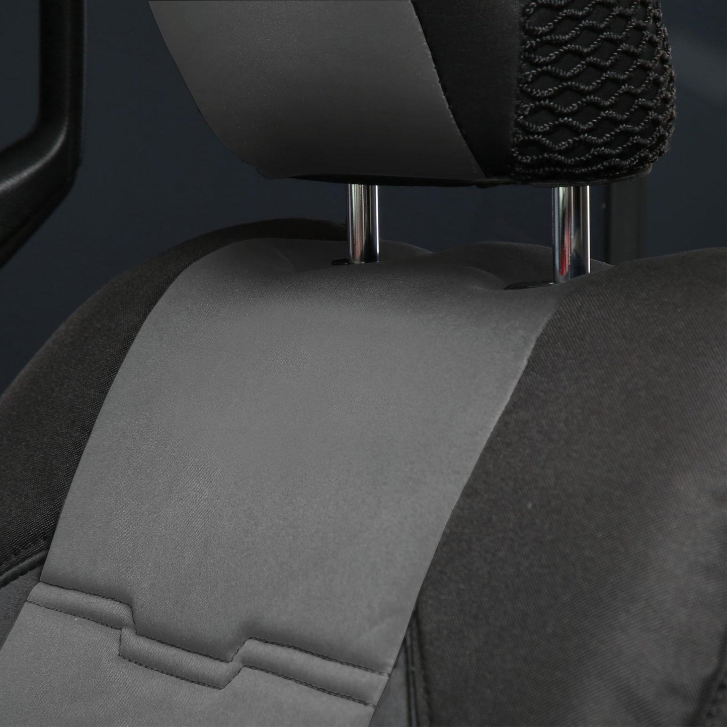 Gen2 Neoprene Front and Rear Seat Cover Kit Charcoal/Black 2020-2023 Jeep Gladiator Smittybilt-1