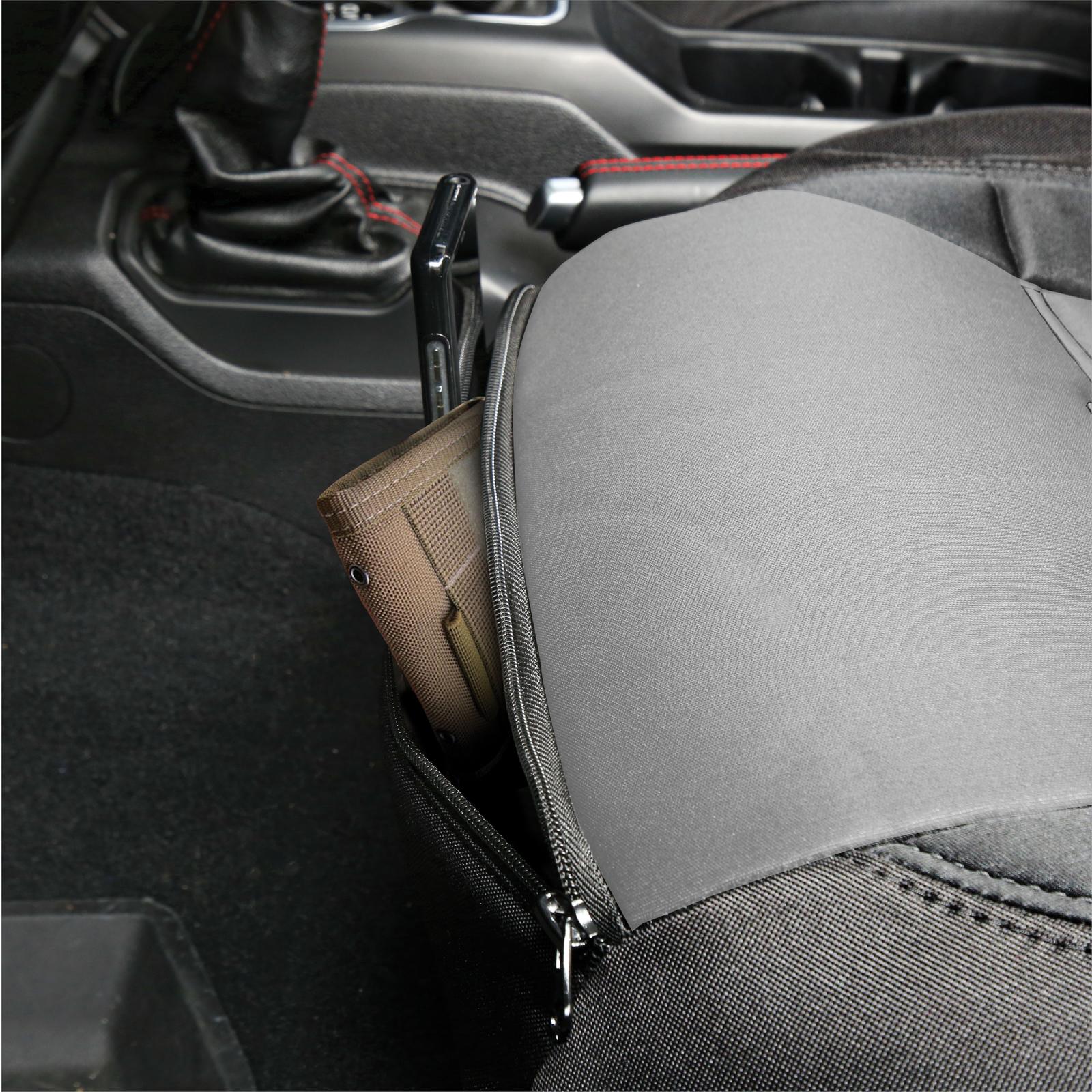 Gen2 Neoprene Front and Rear Seat Cover Kit Charcoal/Black 2020-2023 Jeep Gladiator Smittybilt-3