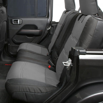Gen2 Neoprene Front and Rear Seat Cover Kit Charcoal/Black 2020-2023 Jeep Gladiator Smittybilt-4