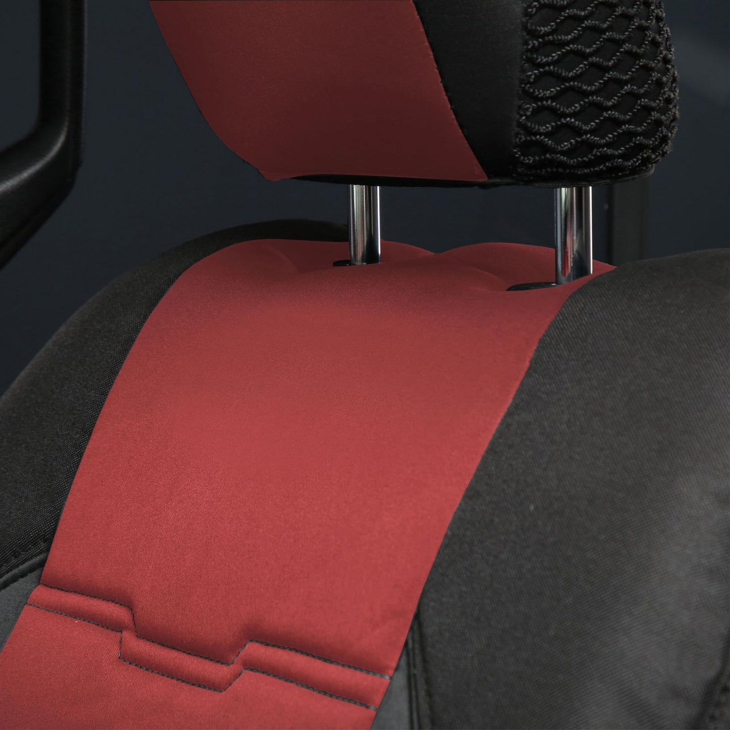 Gen2 Neoprene Front and Rear Seat Cover Kit Red/Black 2020-2023 Jeep Gladiator Smittybilt-1