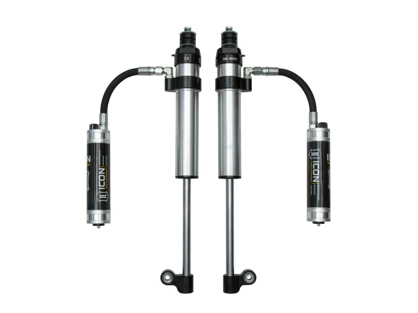2005-2023 Toyota Tacoma Rear 2.5 RXT Remote Reservoir W/ CDCV Shocks Pair ICON Vehicle Dynamics