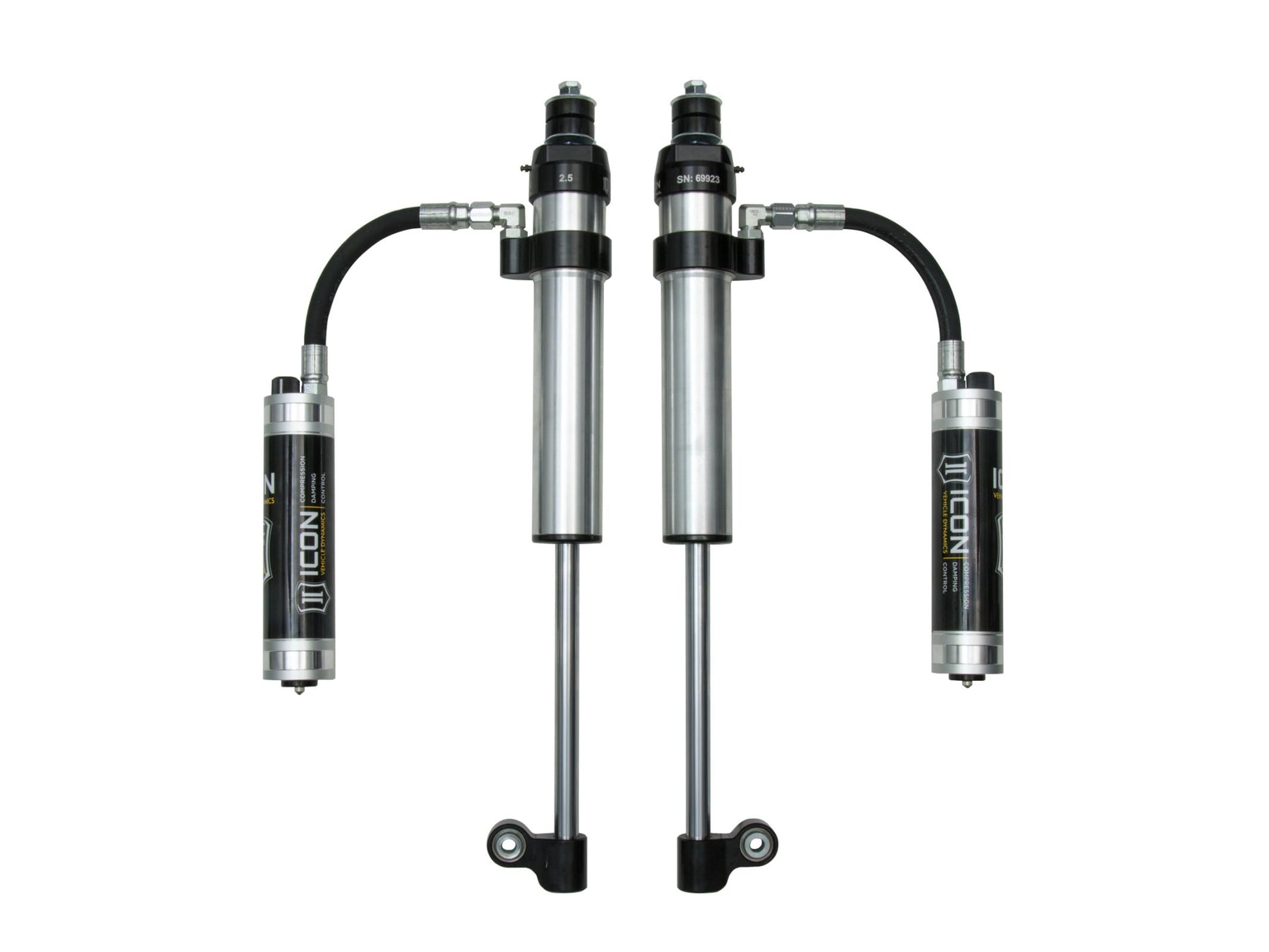 2005-2023 Toyota Tacoma Rear 2.5 RXT Remote Reservoir W/ CDCV Shocks Pair ICON Vehicle Dynamics