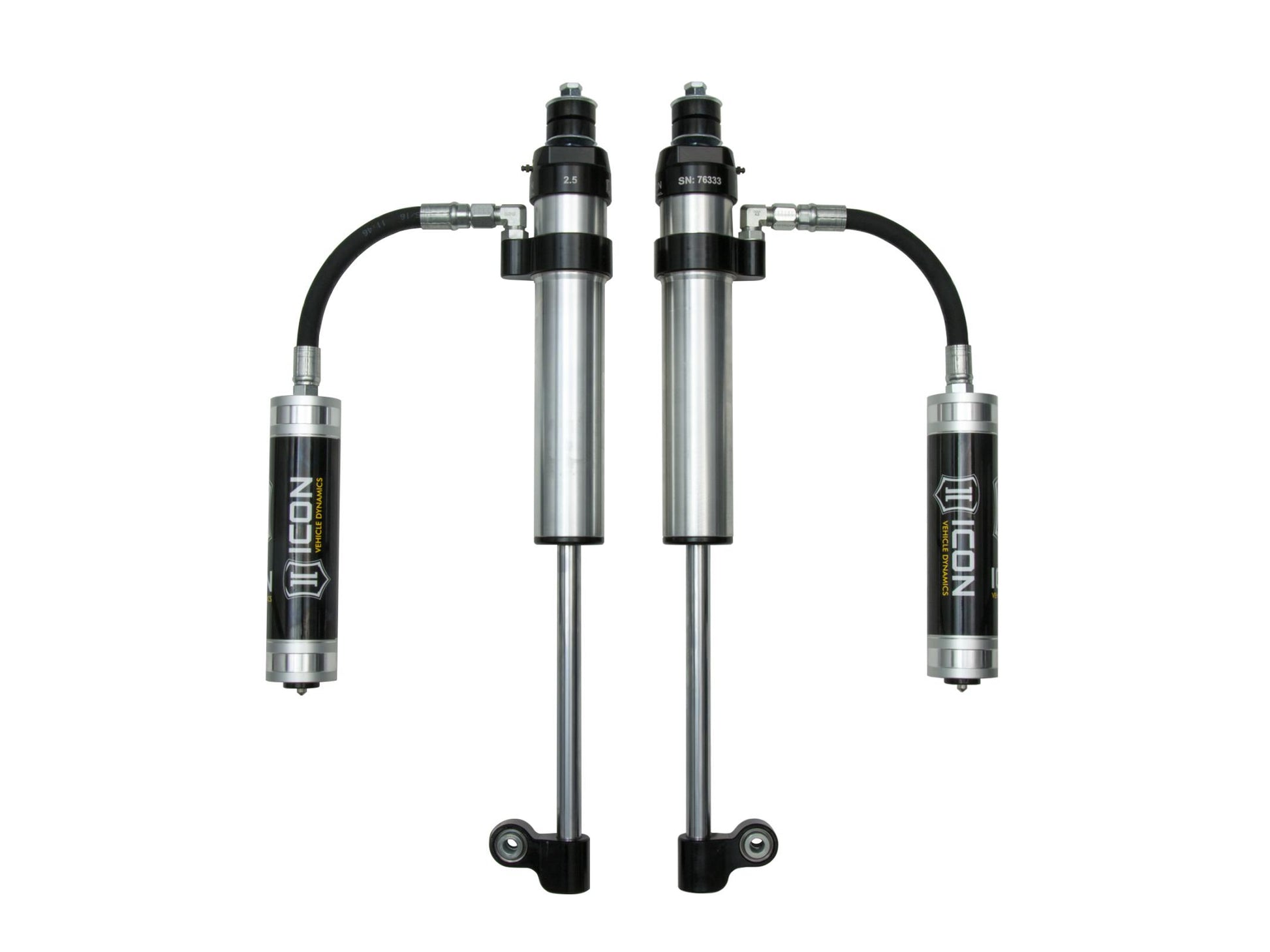 2005-2023 Toyota Tacoma Rear 2.5 Aluminum Series RXT Remote Reservoir Shocks Pair ICON Vehicle Dynamics