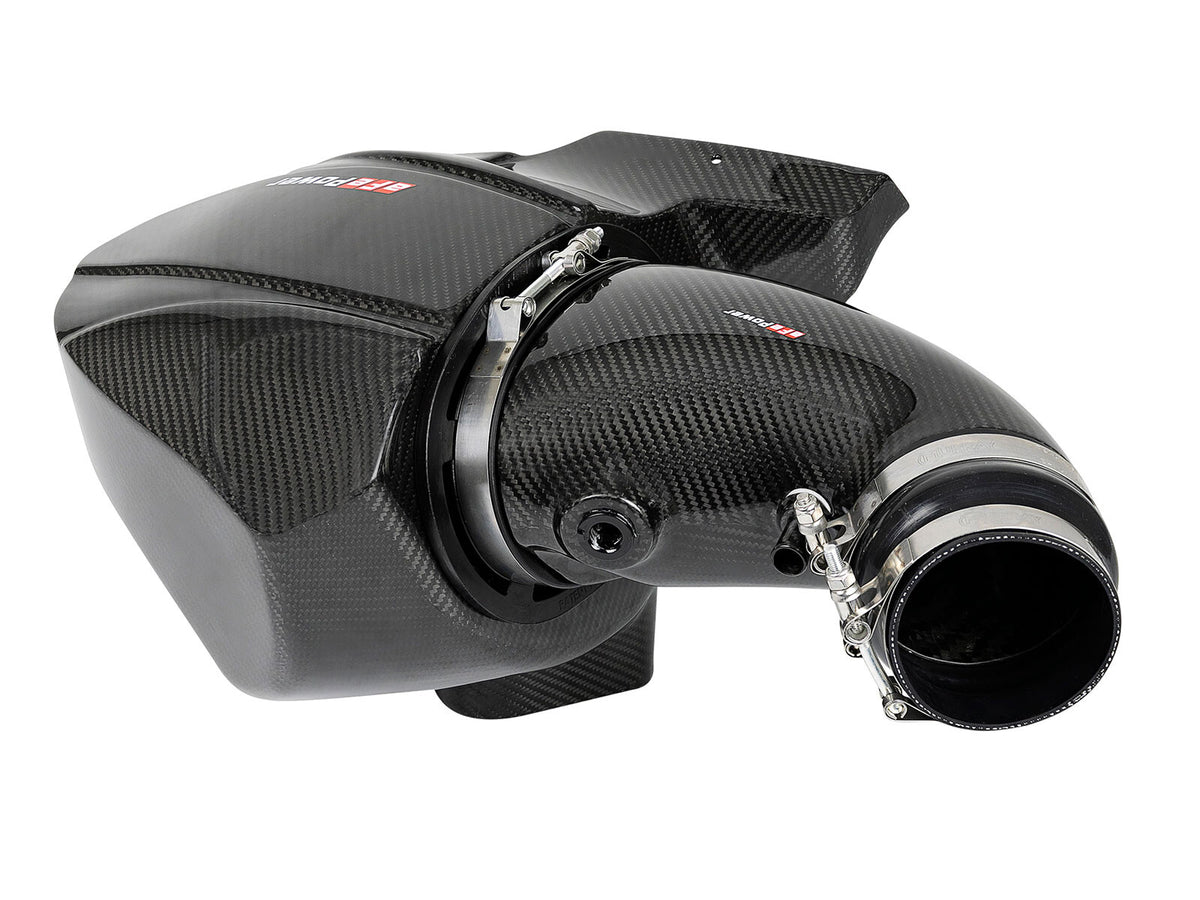 Black Series Carbon Fiber Cold Air Intake System w/ Pro Dry S Filter Jeep Grand Cherokee (WK2) 12-21 V8-6.4L Hemi aFe Power-1
