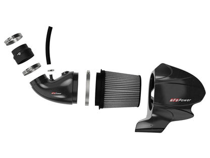 Black Series Carbon Fiber Cold Air Intake System w/ Pro Dry S Filter Jeep Grand Cherokee (WK2) 12-21 V8-6.4L Hemi aFe Power-4