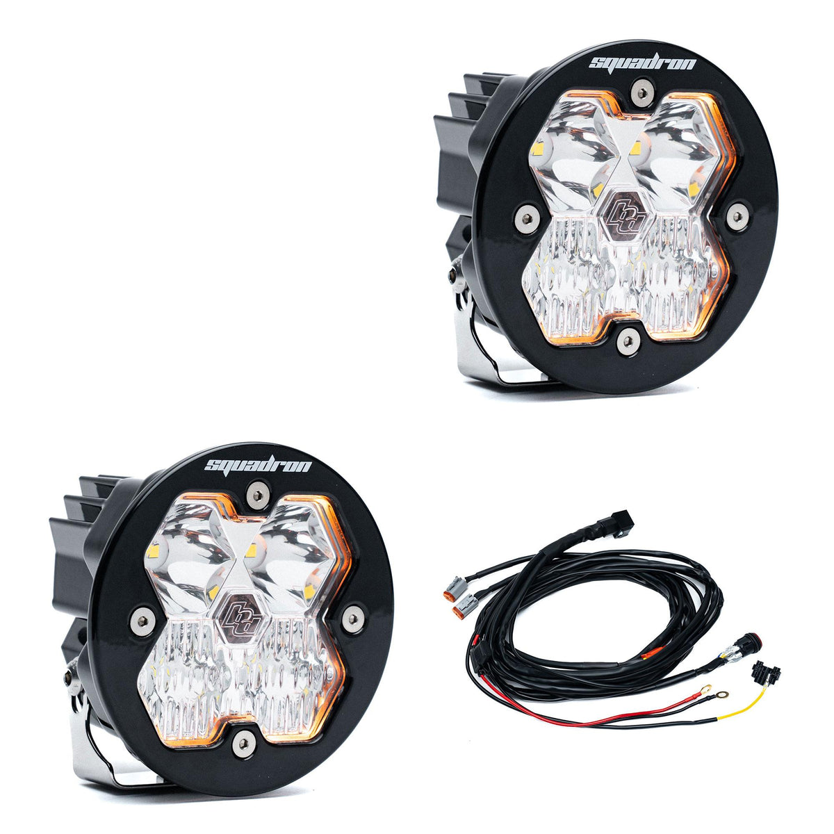 Squadron-R 2.0 Sport Black LED Auxiliary Light Pod Pair Universal Clear Baja Designs-2
