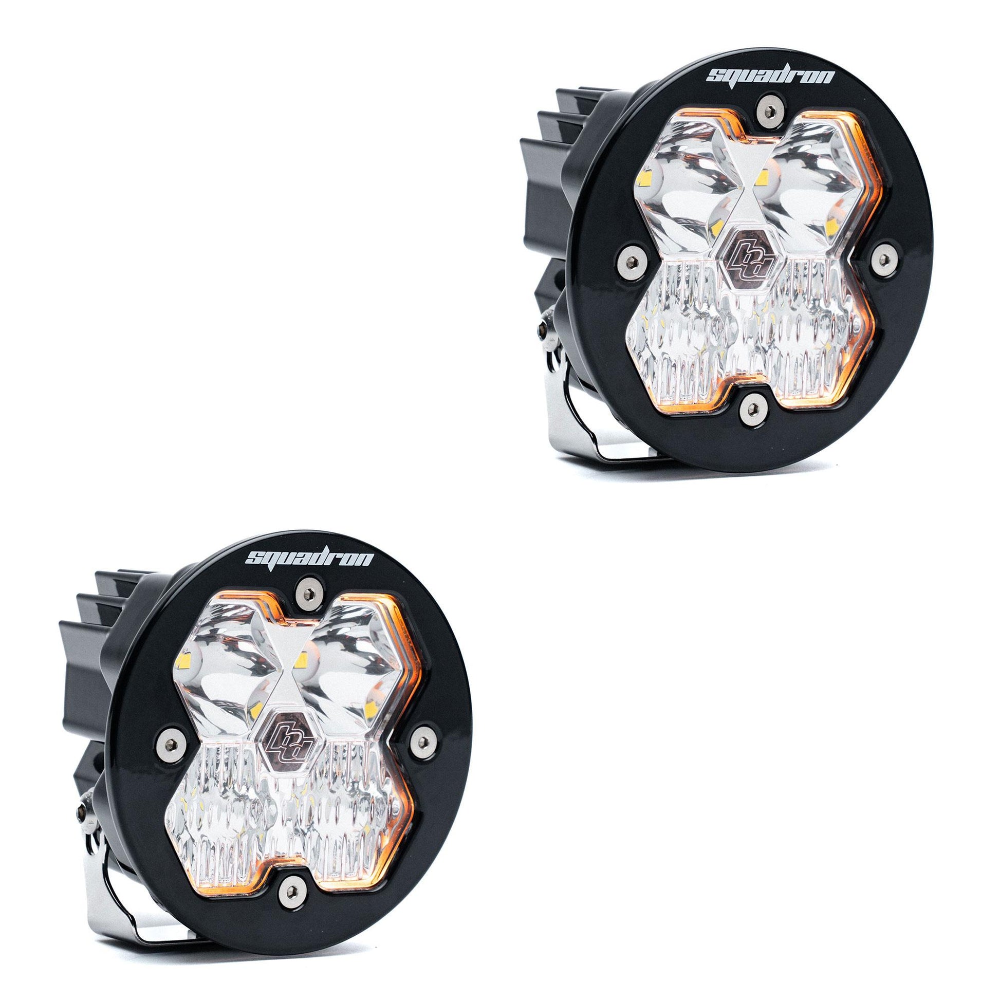 Squadron-R 2.0 Sport Black LED Auxiliary Light Pod Pair (No Harness) Universal Clear Baja Designs-1