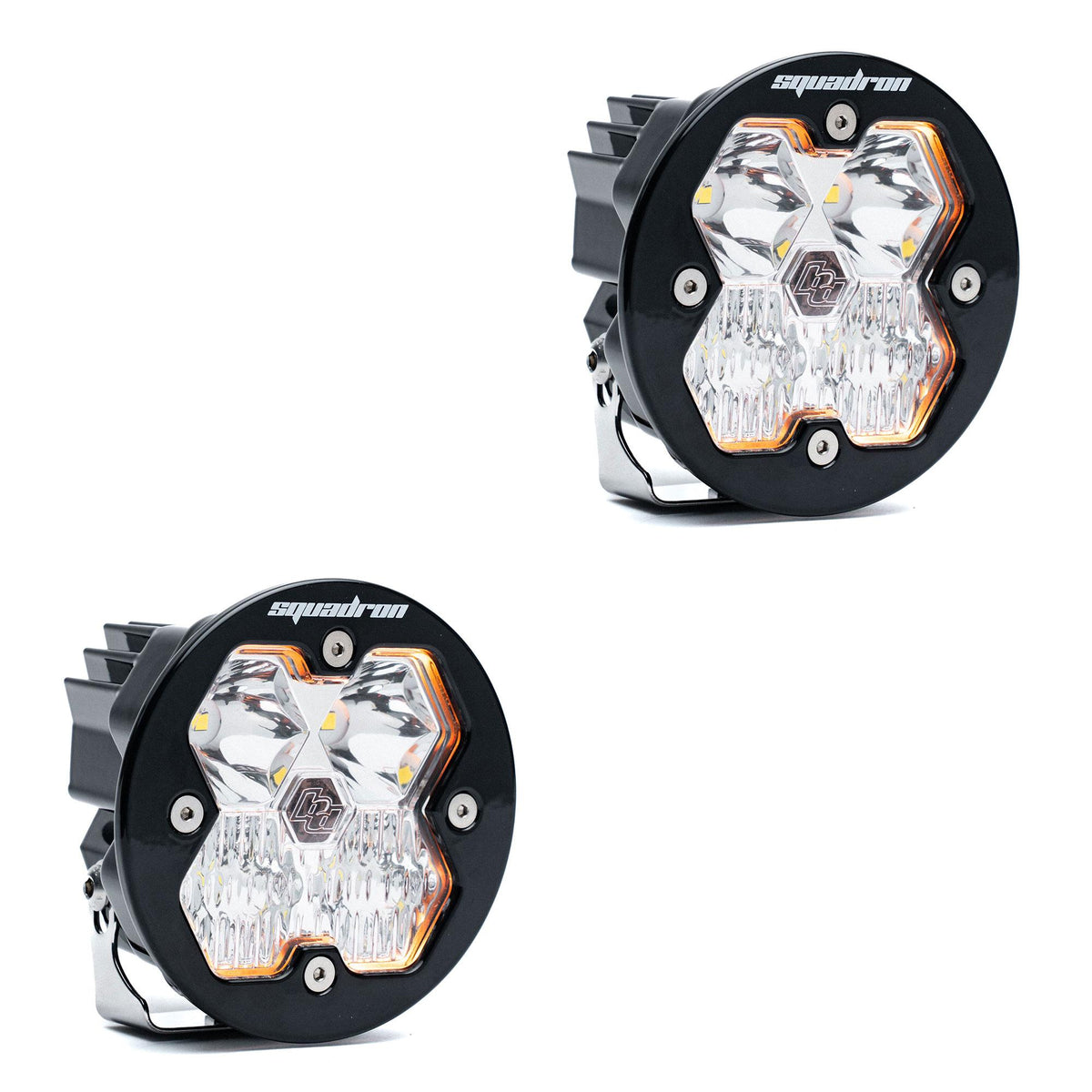 Squadron-R 2.0 Sport Black LED Auxiliary Light Pod Pair (No Harness) Universal Clear Baja Designs-1