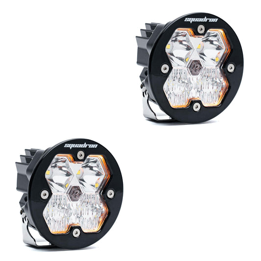 Squadron-R 2.0 Sport Black LED Auxiliary Light Pod Pair (No Harness) Universal Clear Baja Designs-1