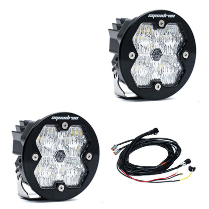Squadron-R 2.0 Sport Black LED Auxiliary Light Pod Pair Universal Clear Baja Designs-1