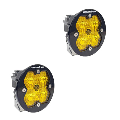 Squadron-R 2.0 Sport Black LED Auxiliary Light Pod Pair (No Harness) Universal Amber Baja Designs
