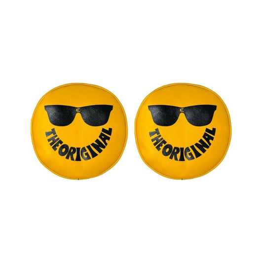 Head Light Cover 8 Inch Yellow Smiley Pair Cover KC Hilites