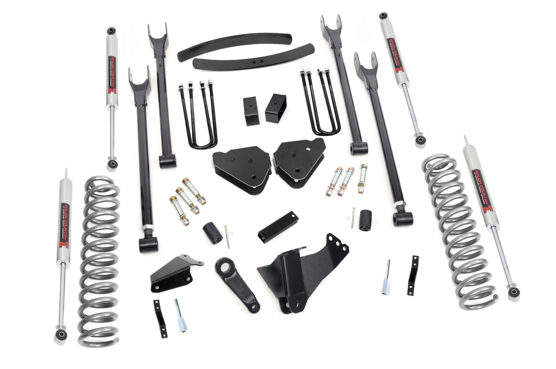 6 Inch Lift Kit Gas 4 Link M1 Add-A-Leaf Ford F-250/F-350 Super Duty (05-07) Rough Country