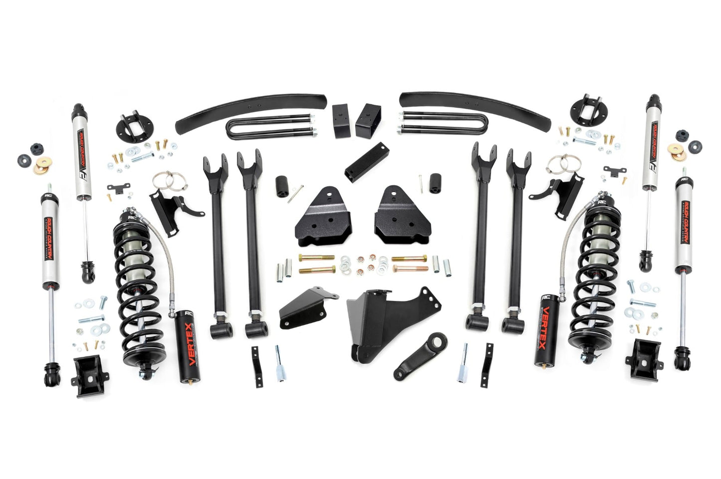 6 Inch Lift Kit Gas 4 Link OVLD C/O V2 Ford F-250/F-350 Super Duty (05-07) Rough Country
