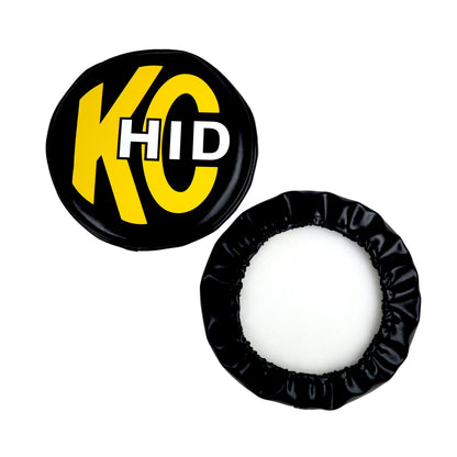 Head Light Cover 8 Inch KC Vinyl HID Black/Yellow Pair KC Hilites-3