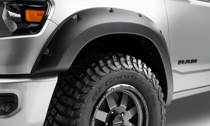 Black Forge Pocket/Rivet Textured Finish 4-Pc Fender Flare Set For 02-08 Dodge Ram 1500 03-09 Dodge Ram 2500/3500 Excludes Dually Bushwacker-1