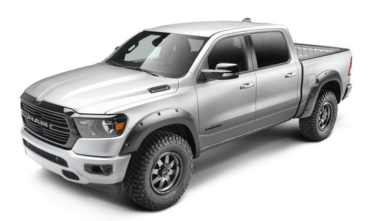 Black Forge Pocket/Rivet Textured Finish 4-Pc Fender Flare Set For 10-18 Ram 2500/3500 Includes Dually Bushwacker