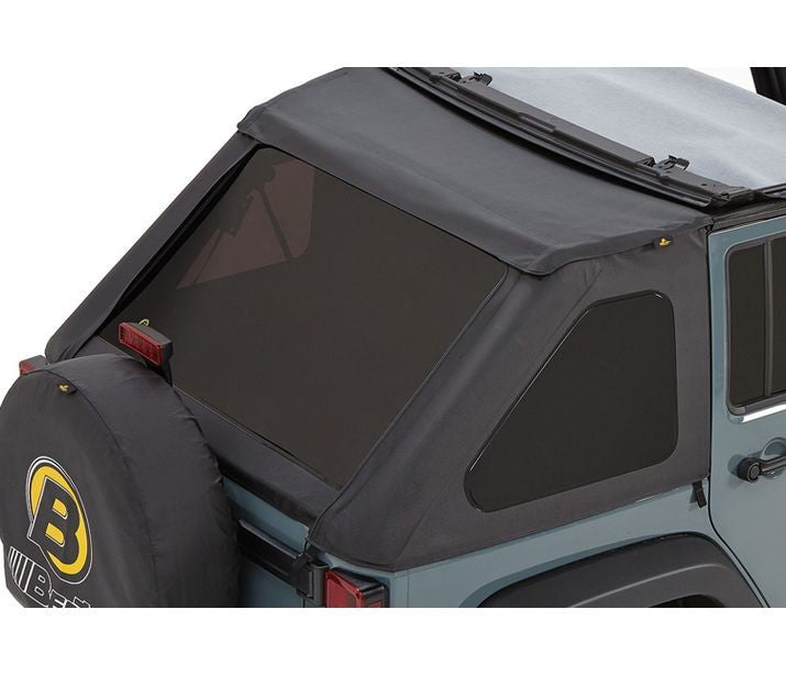 Window Replacement Set For Jeep 2007-2018 Wrangler JK 4 Door Fits Trektop 56823 Black Diamond Bestop