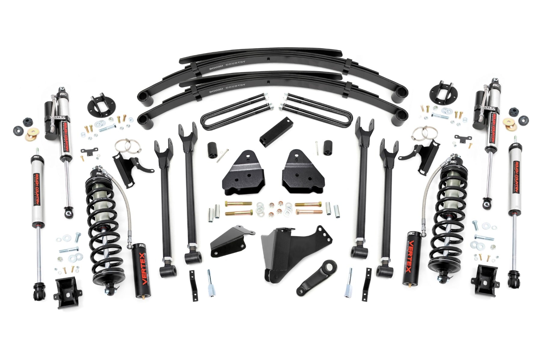 6 Inch Lift Kit Diesel 4 Link RR Spring C/O Vertex Ford F-250/F-350 Super Duty (05-07) Rough Country