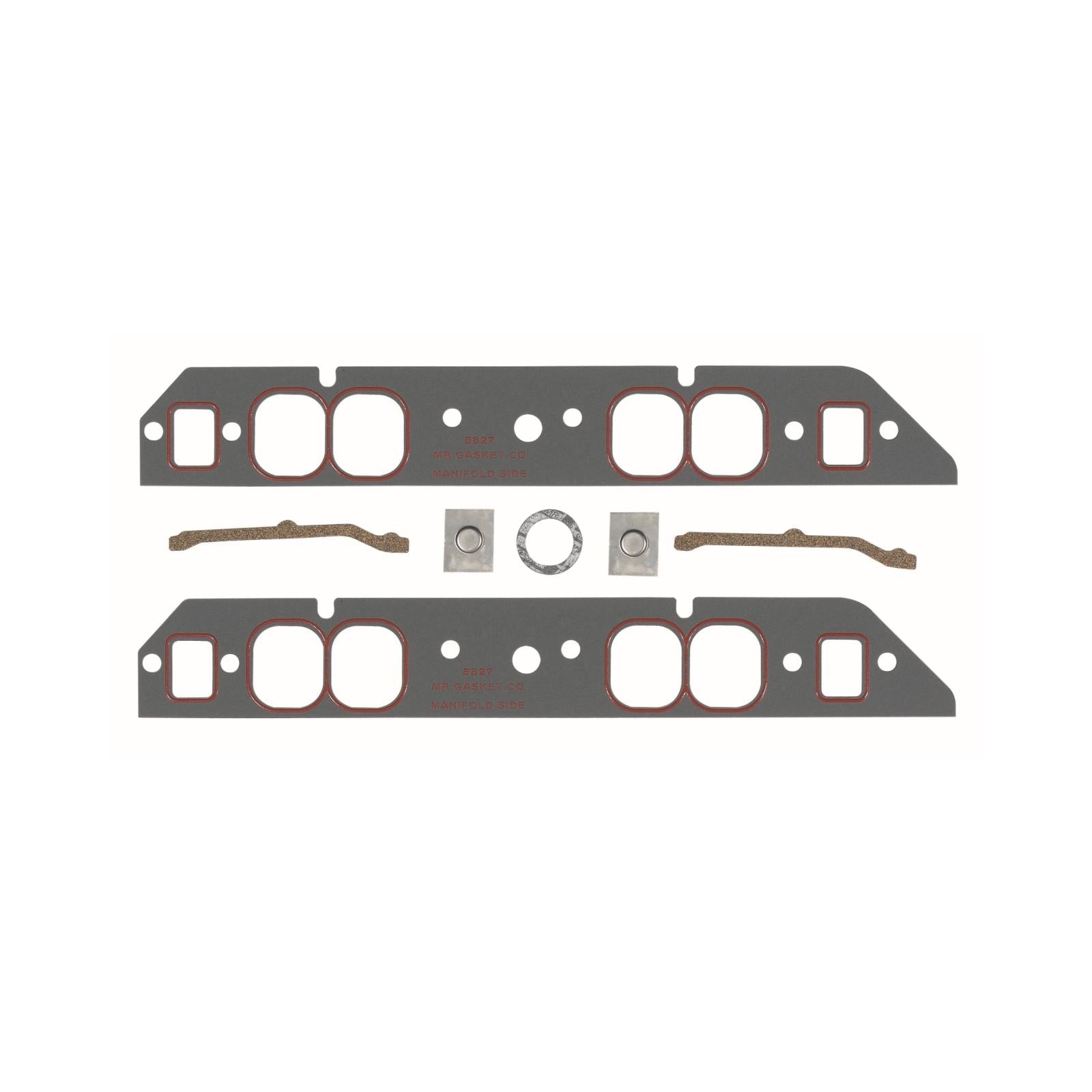 Ultra-Seal Intake Manifold Gaskets Fits 1965-1990 Chevrolet 396-454 Mark IV Big Block with Oval Port Heads Mr Gasket