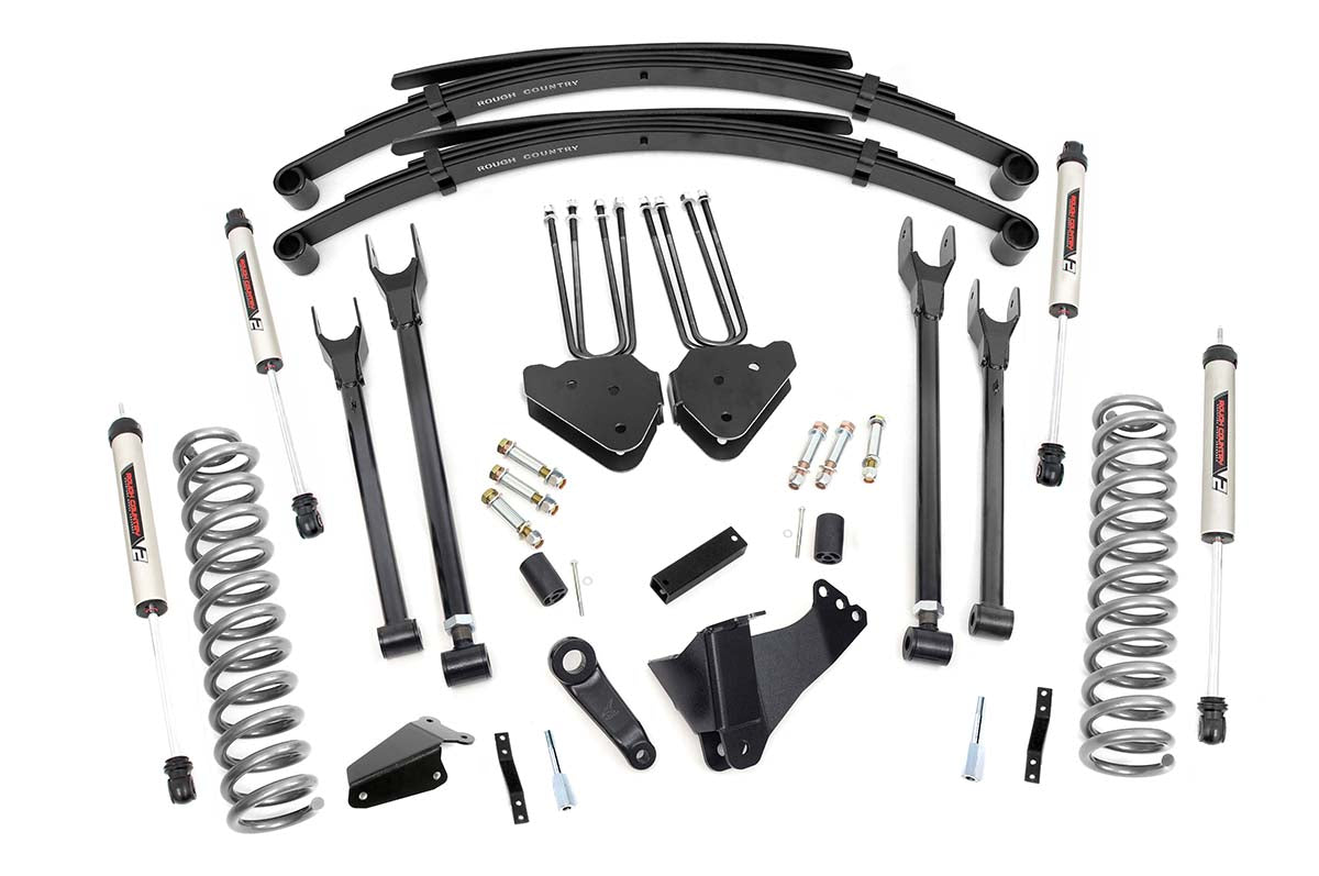 6 Inch Ford 4-Link Suspension Lift System w/V2 Shocks 05-07 F-250/350 4WD Rough Country