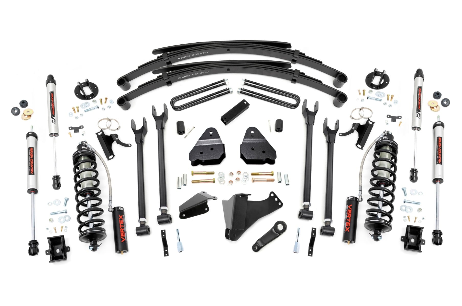 6 Inch Lift Kit Gas 4 Link RR Spring C/O V2 Ford F-250/F-350 Super Duty (05-07) Rough Country