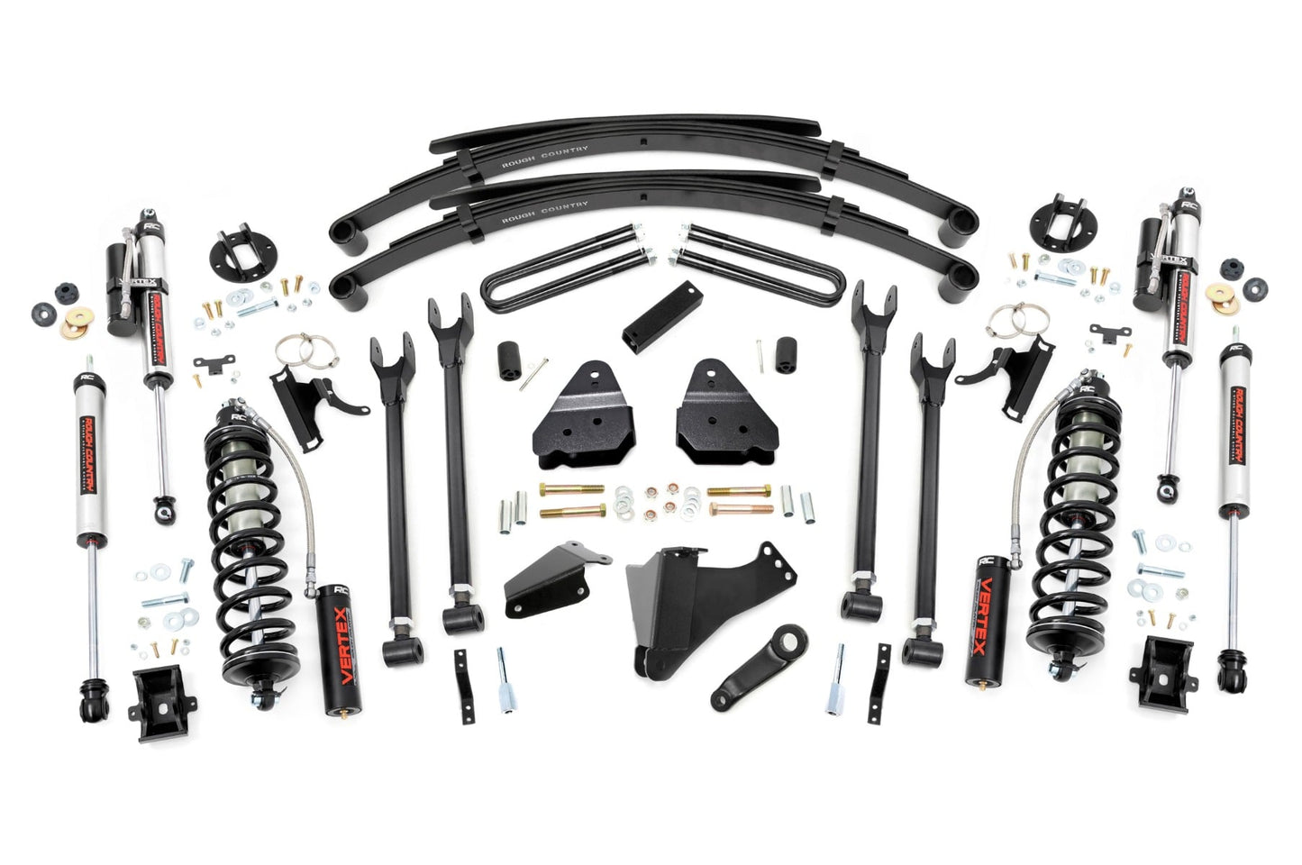 6 Inch Lift Kit Gas 4 Link RR Spring C/O Vertex Ford F-250/F-350 Super Duty (05-07) Rough Country