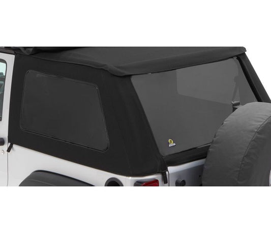 Window Replacement Set For Jeep 2007-2018 Wrangler JK 2 Door Fits Trektop 56922 Black Premium Twill Bestop