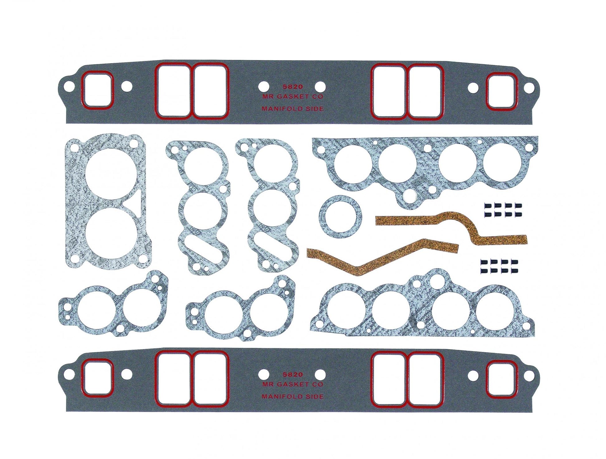 Ultra-Seal Intake Manifold Gaskets Fits 1985-1991 Chevrolet 305-350 Gen I Small Block equipped with Tuned Port Injection or TPI Mr Gasket