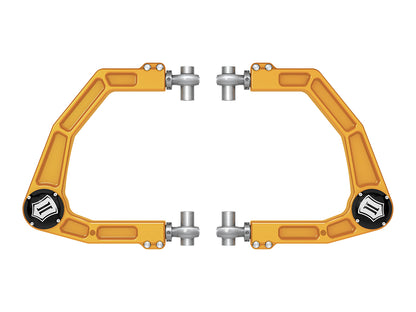 2024-2025 Toyota Tacoma/2024-2025 Toyota Land Cruiser 250 Series/2024-2025 Lexus GX550/2025 Toyota 4Runner Front Billet Upper Control Arms W/ Delta Joint Pro Gold Anodizing ICON Vehicle Dynamics-3