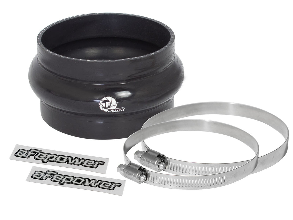 Magnum Force Cold Air Intake System Spare Parts Kit (4 Inch ID x 2-1/2 Inch L) Straight Coupler w/ Hump - Black aFe Power