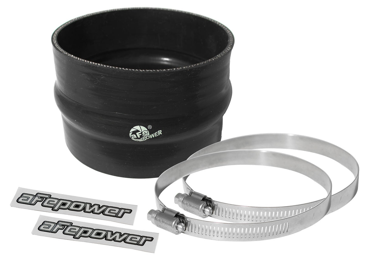 Magnum Force Cold Air Intake System Spare Parts Kit (4-1/2 Inch ID x 3 Inch L) Straight Coupler w/ Hump - Black Silicone aFe Power