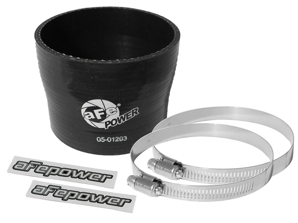 Magnum Force Cold Air Intake System Spare Parts Kit (3-3/4 Inch ID to 3-1/2 Inch ID x 3 Inch L) Straight Reducing Coupler - Black Two Layer Polyester Reinforcement Material aFe Power