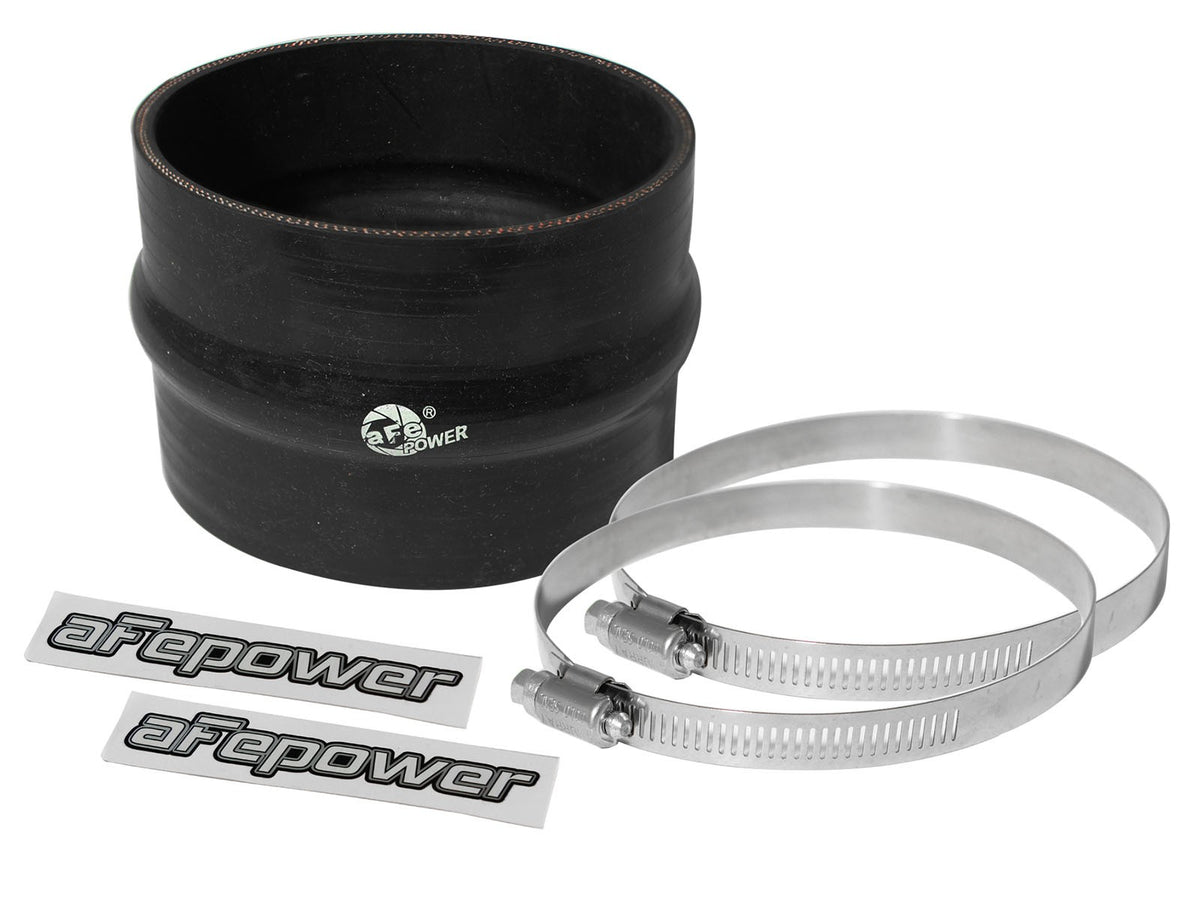 Magnum Force Cold Air Intake System Spare Parts Kit (4-1/4 Inch ID x 3 Inch L) Straight Coupler w/ Hump - Black aFe Power