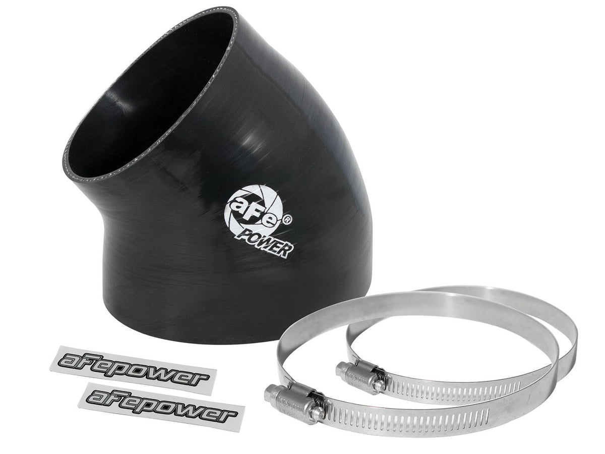 Magnum Force Cold Air Intake System Spare Parts Kit (4 Inch ID to 3-1/2 Inch ID x 49-Deg.) Elbow Reducing Coupler - Black aFe Power