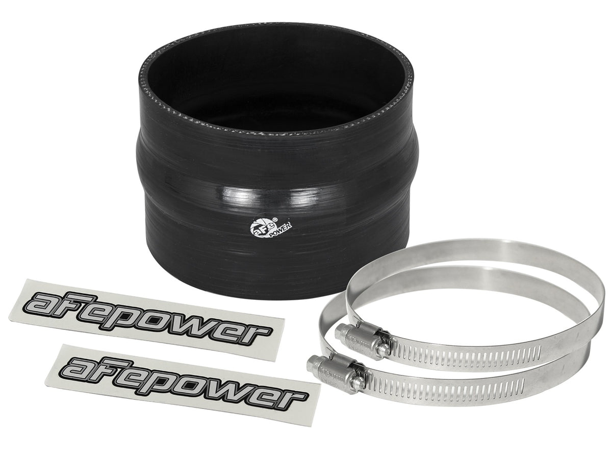 Magnum Force Cold Air Intake System Spare Parts Kit (4 Inch ID x 3 Inch L) Straight Coupler w/ Hump - Black Silicone aFe Power