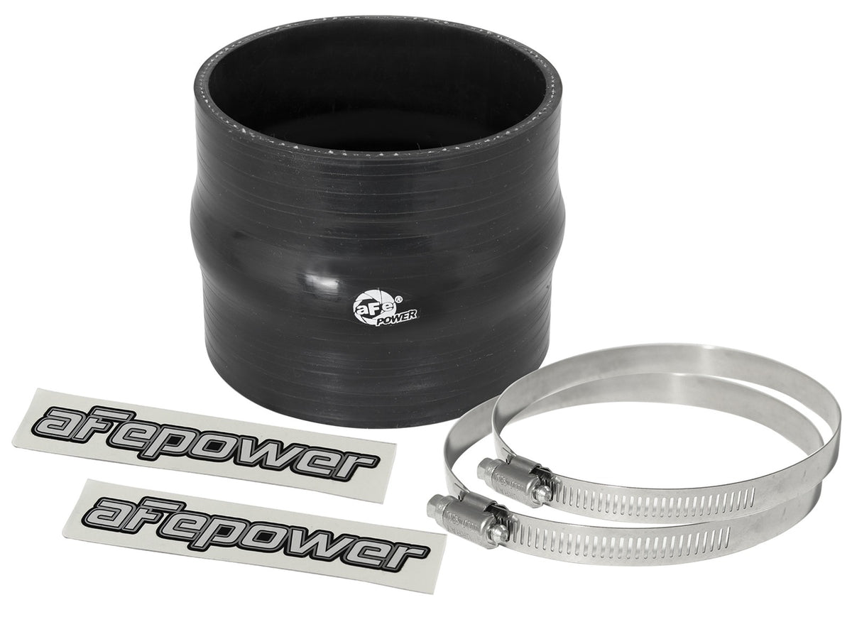 Magnum Force Cold Air Intake System Spare Parts Kit (3-1/2 Inch ID x 3 Inch L) Straight Coupler w/ Hump - Black Silicone aFe Power