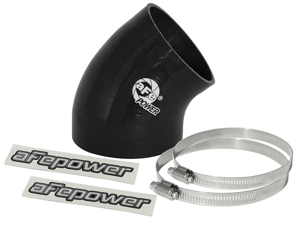 Magnum Force Cold Air Intake System Spare Parts Kit (4 Inch ID to 3-1/2 Inch ID x 40-Deg.) Elbow Reducing Coupler - Black aFe Power