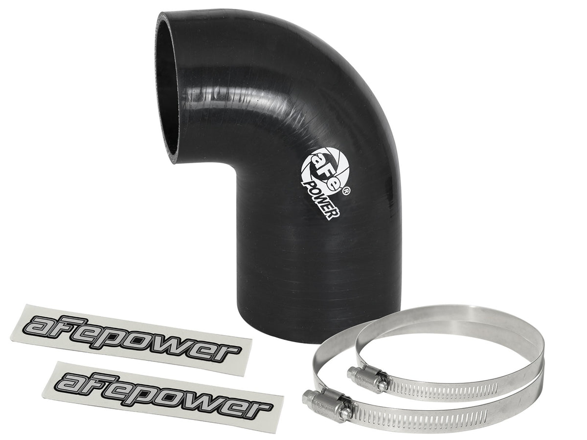 Magnum Force Cold Air Intake System Spare Parts Kit (3 Inch ID to 2-1/2 Inch ID x 90 Deg.) Elbow Reducing Coupler - Black aFe Power