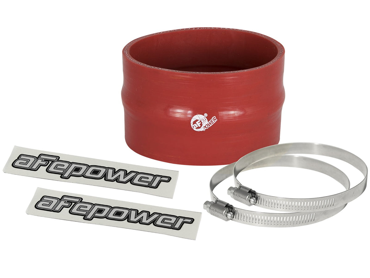 Magnum Force Cold Air Intake System Spare Parts Kit (3-1/2 Inch ID x 2-1/4 Inch L) Straight Coupler w/ Hump - Red aFe Power