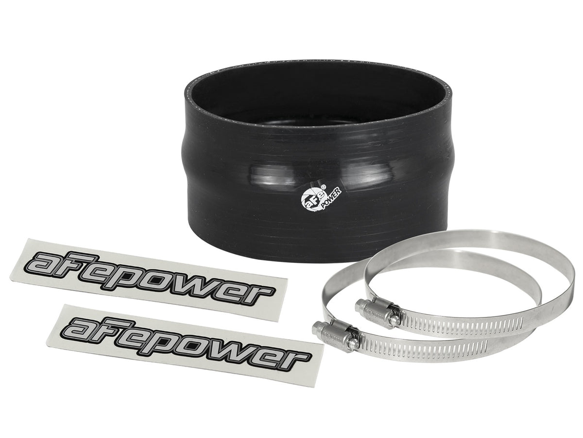 Magnum Force Cold Air Intake System Spare Parts Kit (3-7/8 Inch ID x 2-1/4 Inch L) Straight Coupler w/ Hump - Black aFe Power