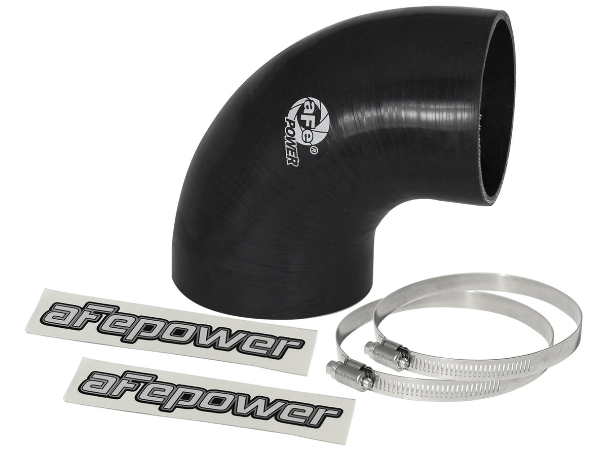 Magnum Force Cold Air Intake System Spare Parts Kit (4 Inch ID to 3-1/2 Inch ID x 90 Deg.) Elbow Reducing Coupler - Black aFe Power