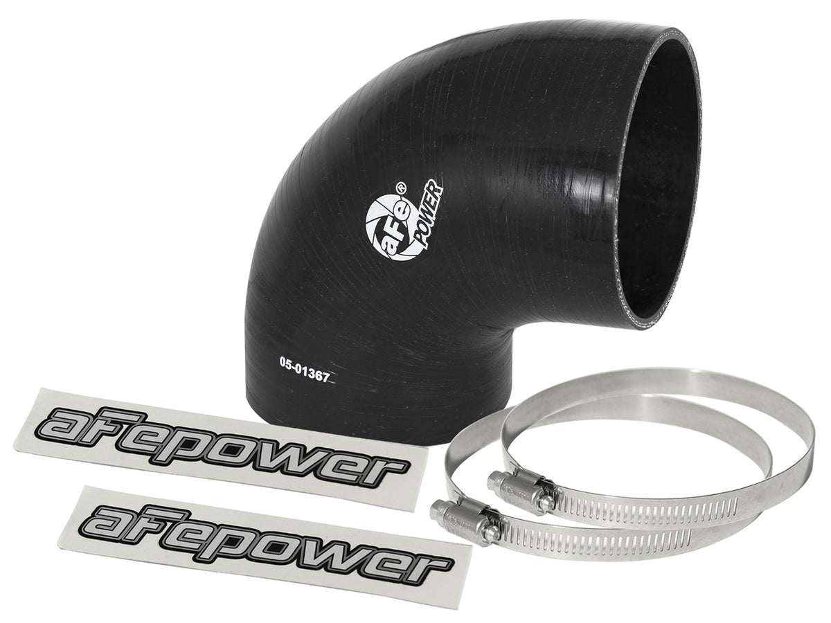 Magnum Force Cold Air Intake System Spare Parts Kit (4 Inch ID to 3-4/5 Inch ID x 90 Deg.) Elbow Reducing Coupler - Black aFe Power