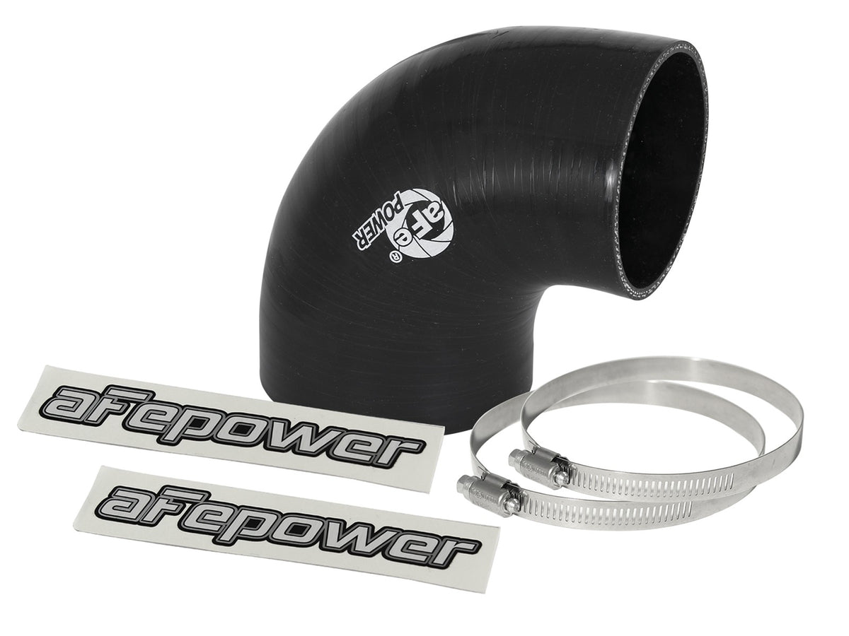 Magnum Force Cold Air Intake System Spare Parts Kit (3-1/2 Inch to 3 Inch ID x 90 Deg.) Elbow Reducing Coupler - Black aFe Power