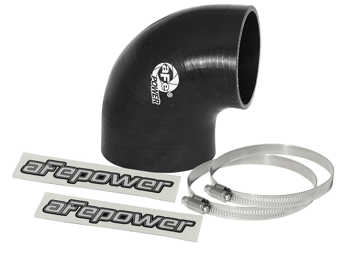 Magnum Force Cold Air Intake System Spare Parts Kit (3-1/2 Inch ID to 3 Inch ID x 90 Deg.) Elbow Reducing Coupler - Black aFe Power