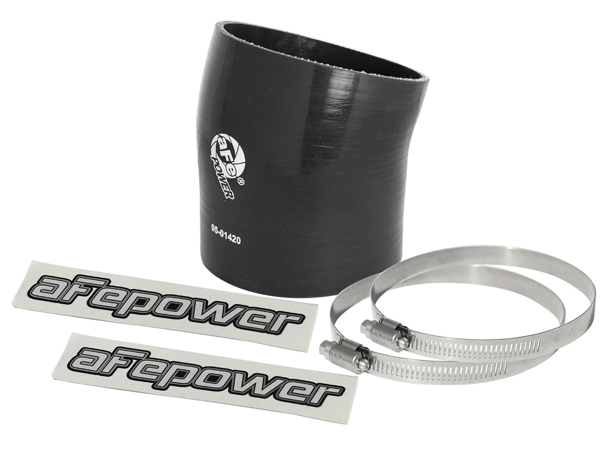 Magnum Force Cold Air Intake System Spare Parts Kit (4-1/4 Inch ID to 3-7/8 Inch ID x 17 Deg.) Elbow Reducing Coupler - Black aFe Power