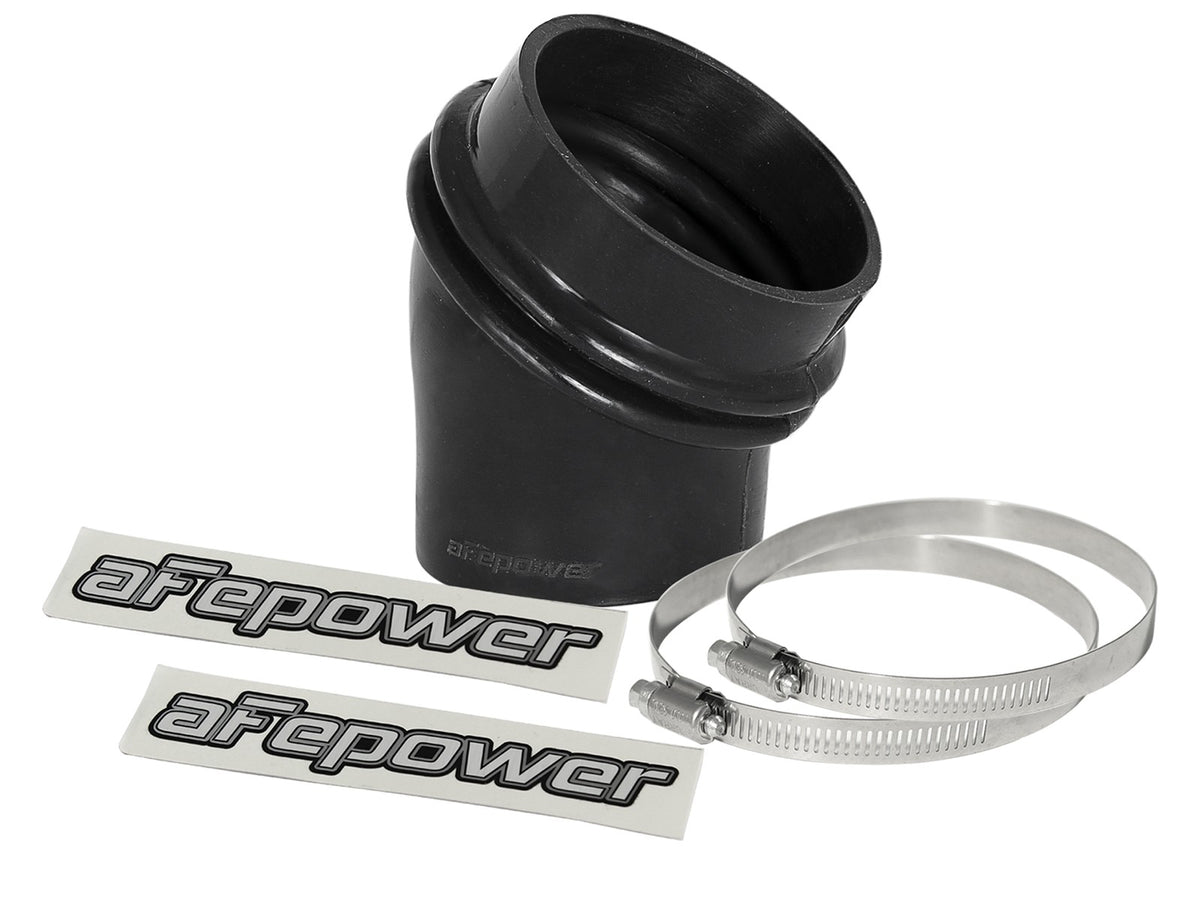 Magnum Force Cold Air Intake System Spare Parts Kit (3 Inch ID to 2-1/2 Inch ID x 35 Deg.) Elbow Reducing Coupler - Black aFe Power