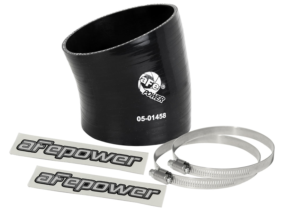 Magnum Force Cold Air Intake System Spare Parts Kit (3-1/2 Inch ID to 3-1/4 Inch ID x 15 Deg.) Elbow Reducing Coupler - Black aFe Power