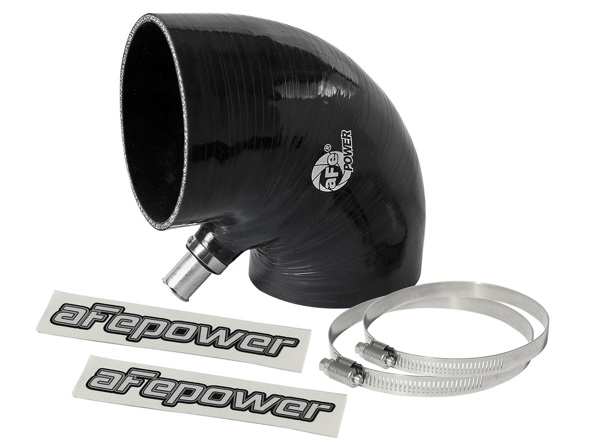 Magnum Force Cold Air Intake System Spare Parts Kit (4 Inch ID to 4-1/4 Inch ID x 90 Deg.) Elbow Reducing Coupler - Black aFe Power